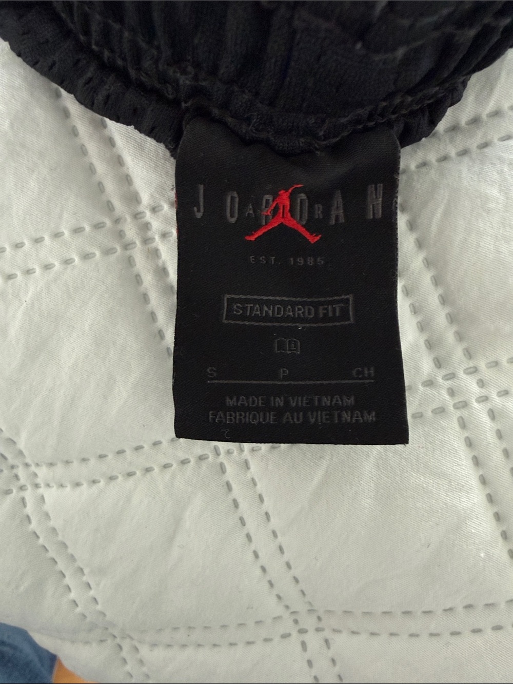 AirJordan Black Red Basketball Shorts with White Trim - Picture 4 of 6